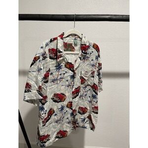 pineapple connection hawaiian shirt Large‎ Vintage 90's Red Truck Print Vacation